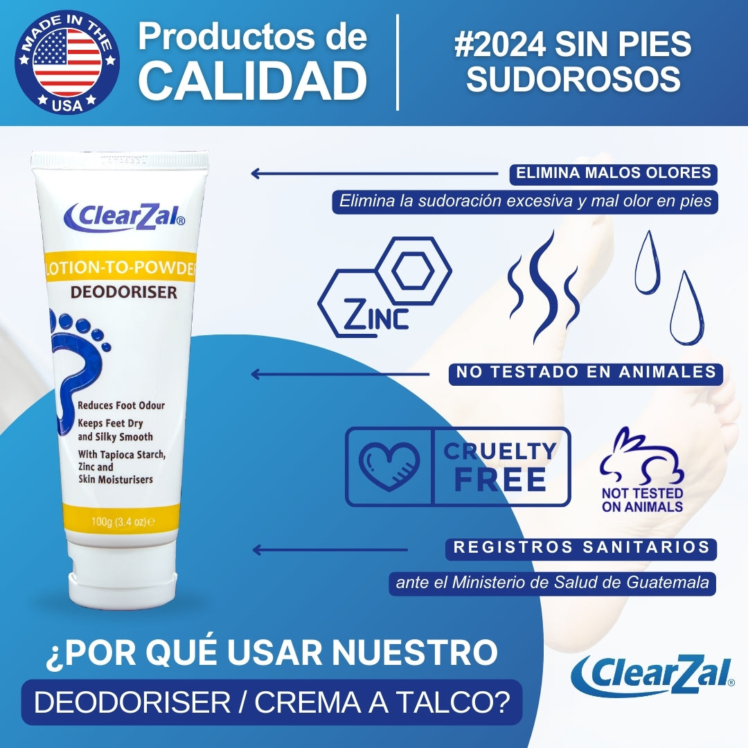 ClearZal Crema A Talco Desodorizante